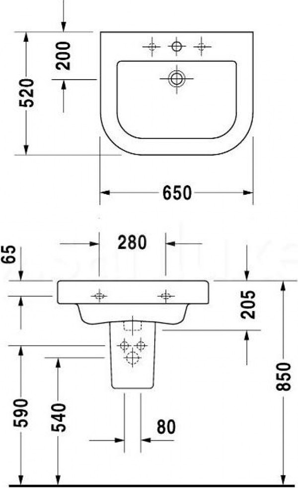 Раковина Duravit Happy D.2 2318650000 65 см