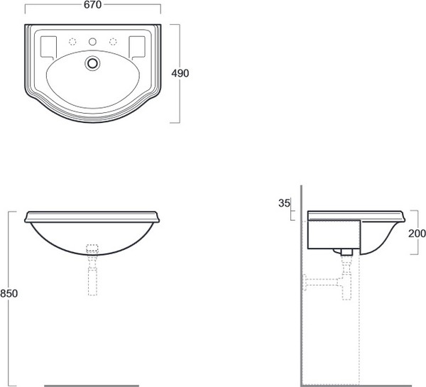 Раковина Simas Arcade AR835