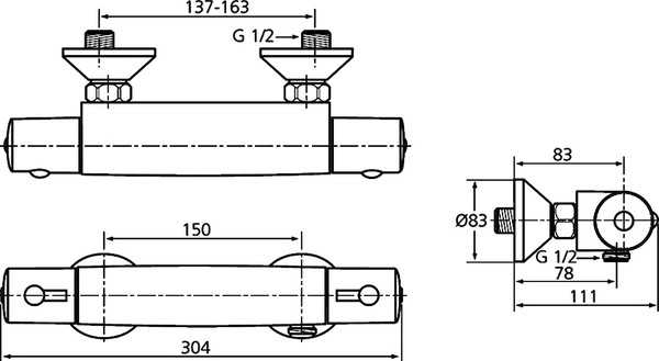 Термостат Ideal Standard Ceratherm 50 A6367AA для душа