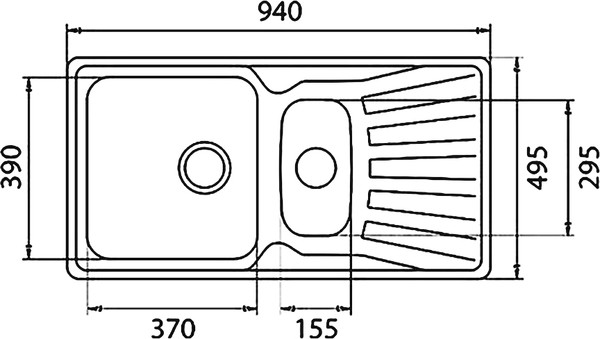 Мойка кухонная GranFest Standart GF-S940KL бежевый