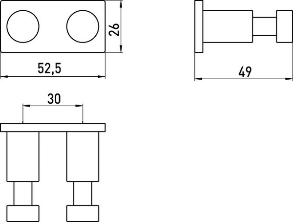 Крючок Emco System 2 3574 001 00 на пластине