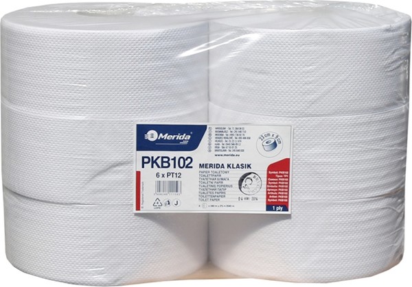 Туалетная бумага Merida Classic maxi 23 PKB102 (Блок: 6 рулонов)