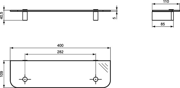 Полка Ideal Standard Connect 40 см