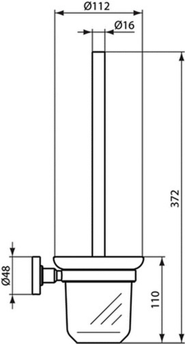 Ершик Ideal Standard IOM матовое стекло