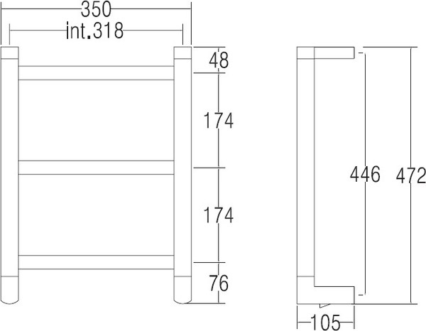 Полотенцесушитель электрический Margaroli Sole 540S box хром