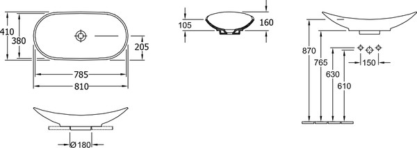 Раковина Villeroy & Boch My Nature 4110 80R1 alpin CeramicPlus