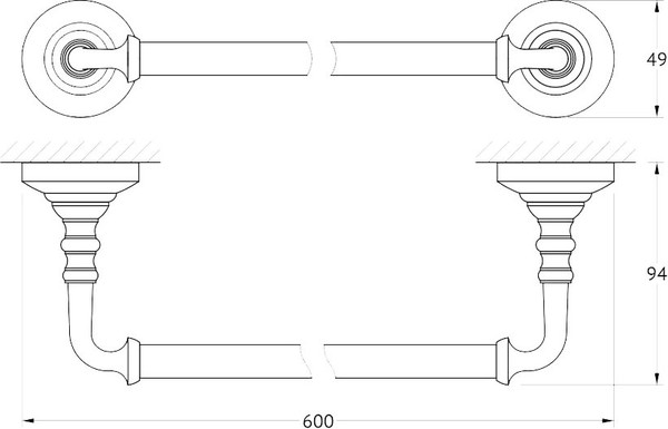 Полотенцедержатель 3SC Stilmar STI 213 золото, 60 см