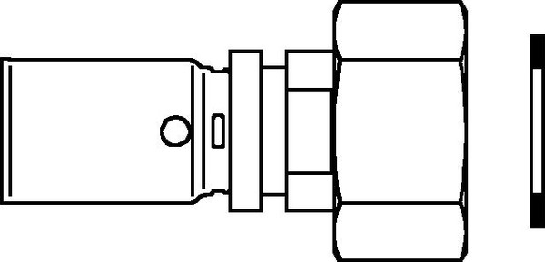 Переходник Oventrop Cofit P 20хG3/4" никелированный, с накидной гайкой