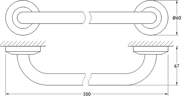 Полотенцедержатель FBS Standard STA 029 30 см