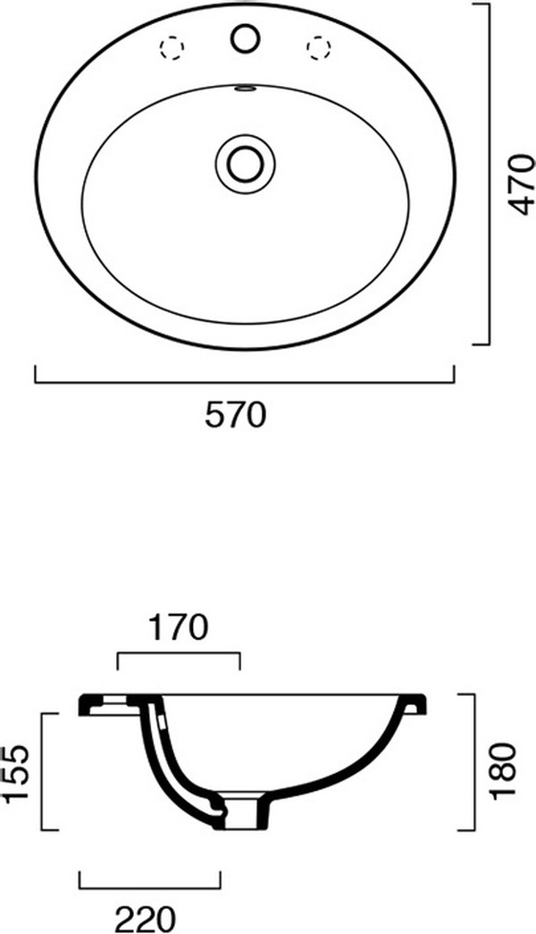 Раковина Catalano Incasso 57