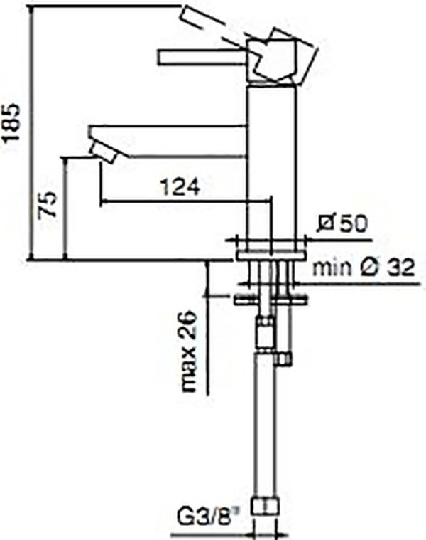 Смеситель Treemme Quadra 5311.CС для раковины