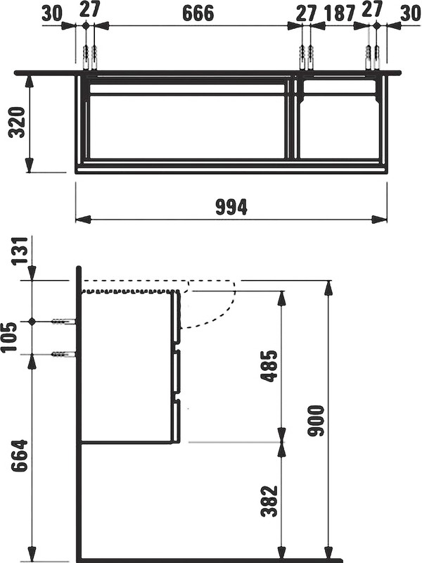 Тумба с раковиной Laufen Alessi one 4.2450.0.097.630.1