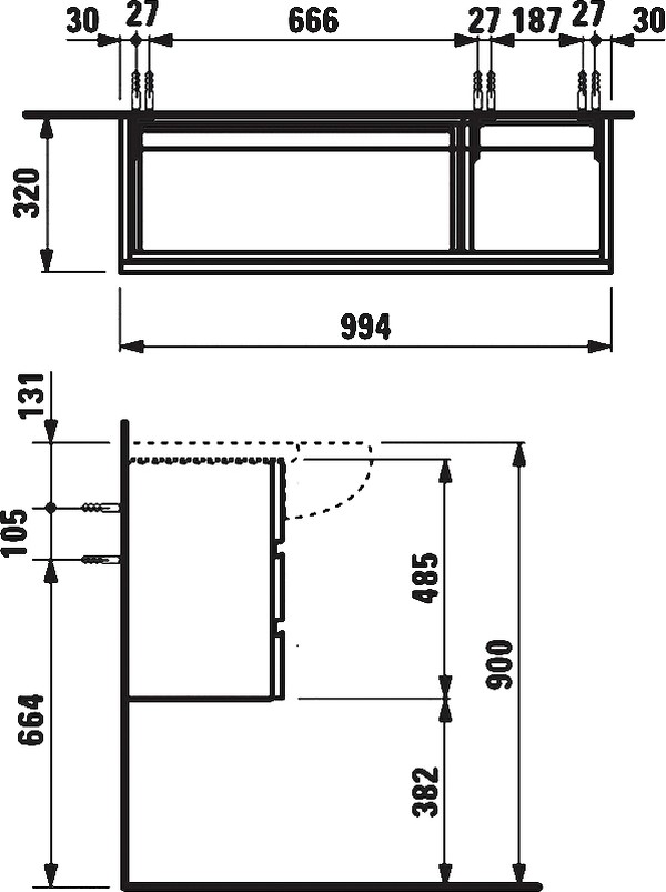 Тумба с раковиной Laufen Alessi one 4.2450.0.097.631.1