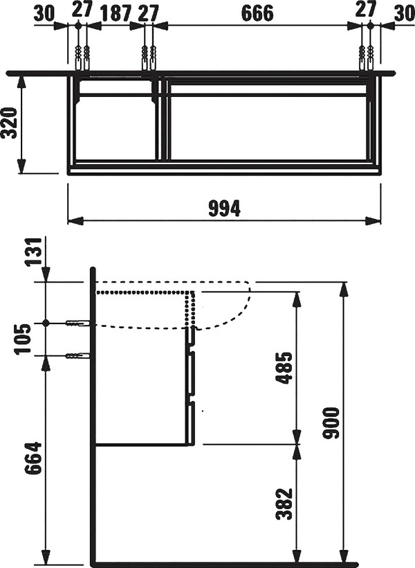 Тумба с раковиной Laufen Alessi one 4.2452.0.097.631.1