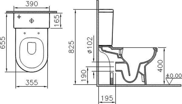 Унитаз-компакт VitrA S50 9797B003-7204 с микролифтом