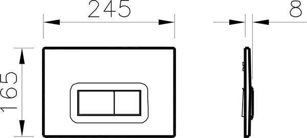 Комплект VitrA S20 9004B003-7204 кнопка хром