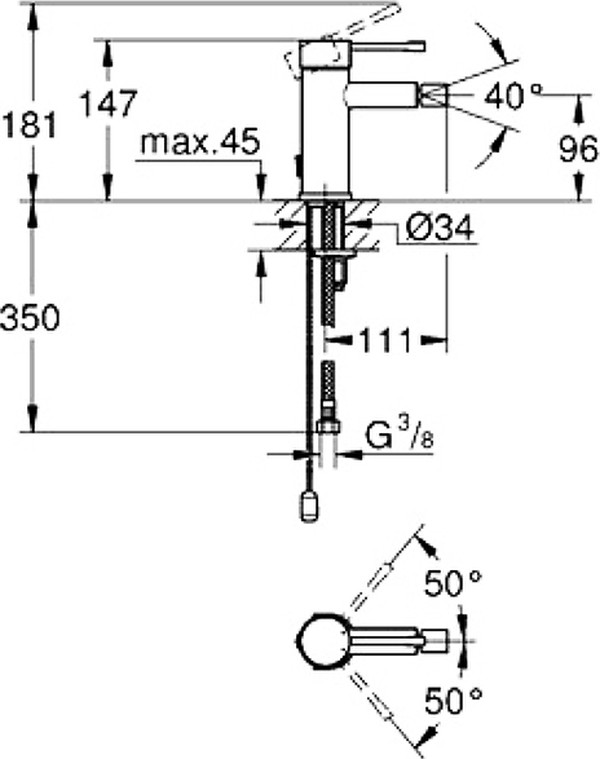 Смеситель Grohe Essence New 32934001 для биде