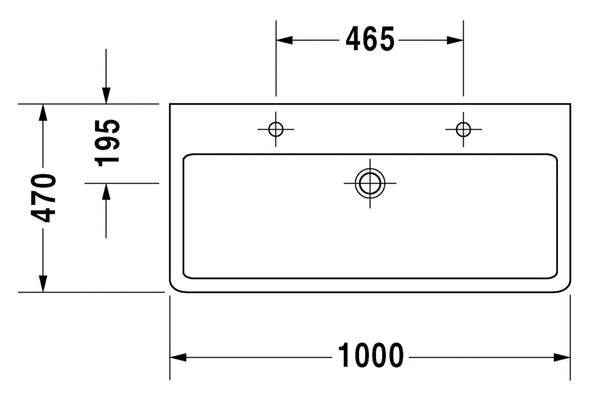 Раковина Duravit Vero 0454100024 100 см