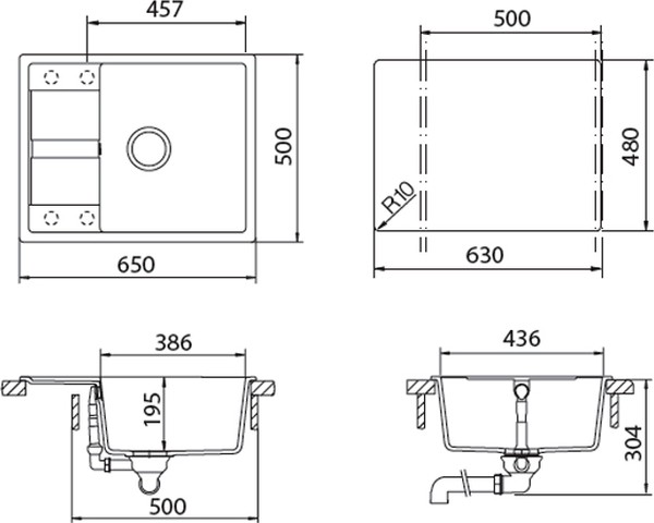 Мойка кухонная Schock Optima 50D эверест