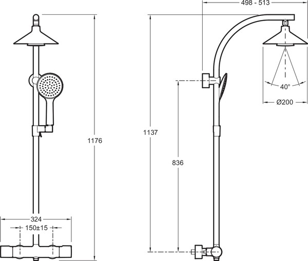 Душевая стойка Jacob Delafon Moxie E5799-CP