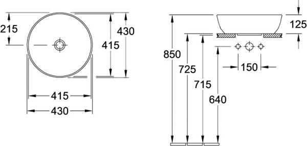 Рукомойник Villeroy & Boch Artis 4179 4301 alpin