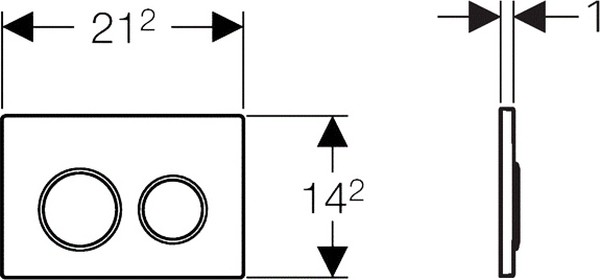 Кнопка смыва Geberit Omega 20 115.085.KH.1 хром/матовый хром