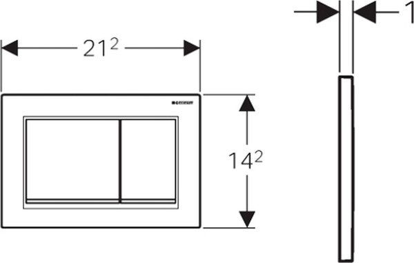 Кнопка смыва Geberit Omega 30 115.080.KH.1 хром/матовый хром