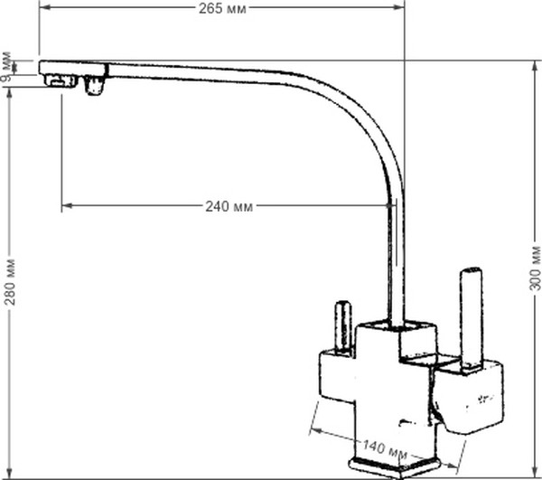 Смеситель Seaman Barcelone SSL-5390 Water для кухонной мойки