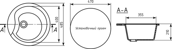 Мойка кухонная Mixline ML-GM11 серый