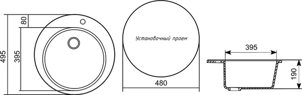 Мойка кухонная Mixline ML-GM13 бежевый