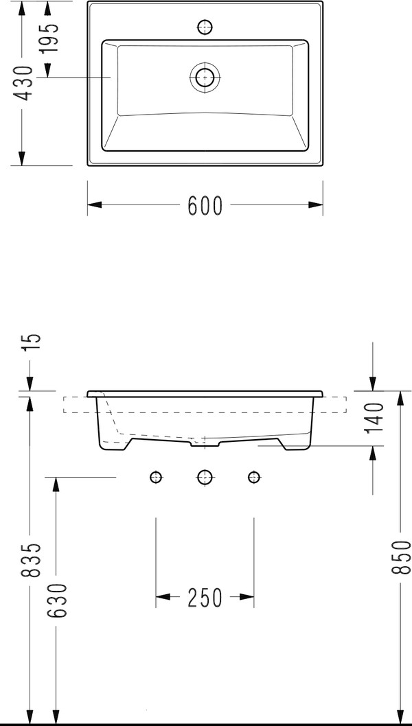 Раковина Serel 3042 60х42