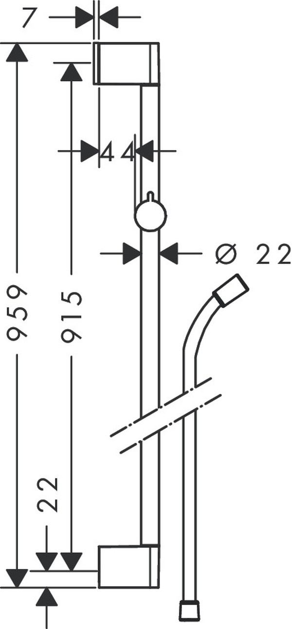 Душевая штанга Hansgrohe Unica Croma 26504000