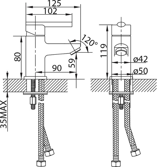 Смеситель Milardo Magellan MAGSB00M01 для раковины