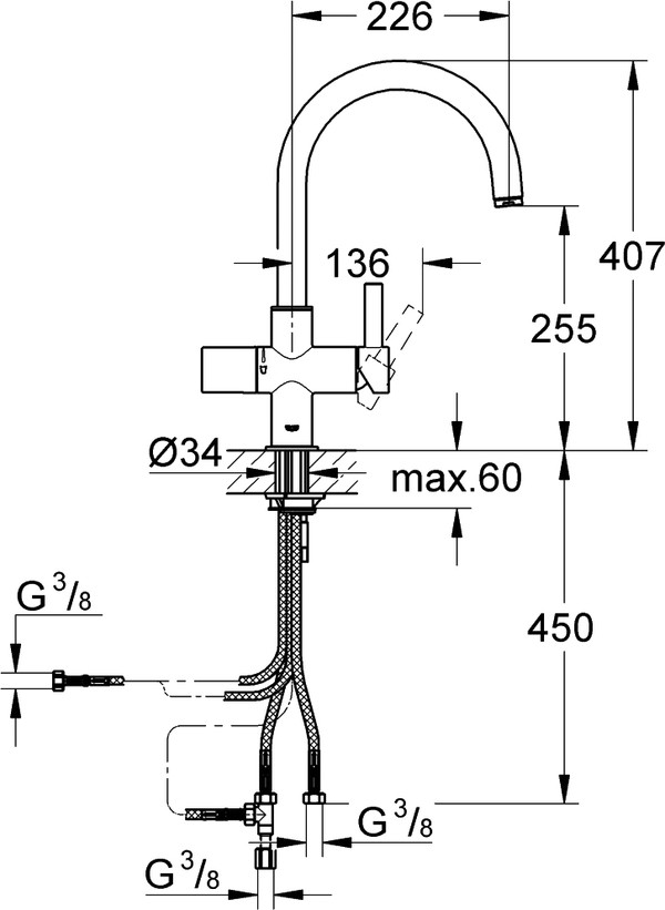 Смеситель Grohe Blue 33251000 для кухонной мойки