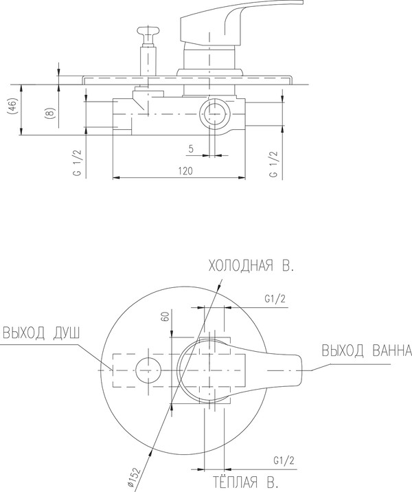 Смеситель Rav Slezak Kongo K086 С ВНУТРЕННЕЙ ЧАСТЬЮ