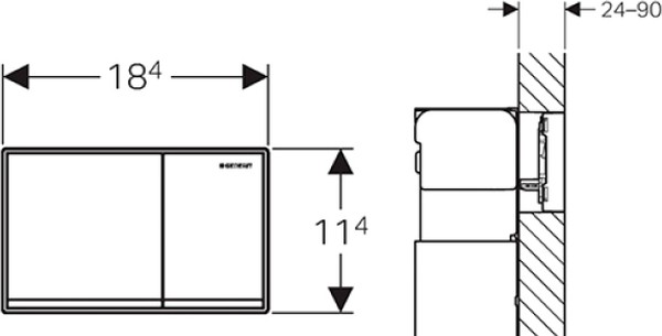 Кнопка смыва Geberit Omega 60 115.081.SI.1 белая