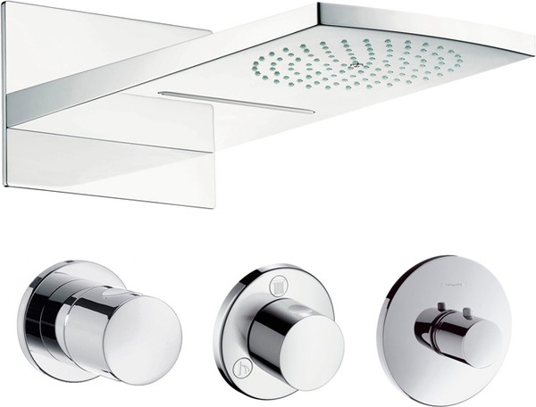 Верхний душ Hansgrohe Raindance Rainfall 180 AIR 2jet 28433000 хром