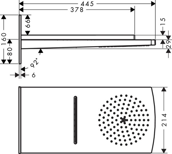 Верхний душ Hansgrohe Raindance Rainfall 180 AIR 2jet 28433000 хром