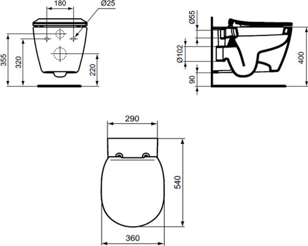 Унитаз подвесной Ideal Standard Connect E771801