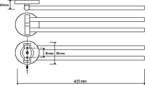 Полотенцедержатель Bemeta Alfa 102404101