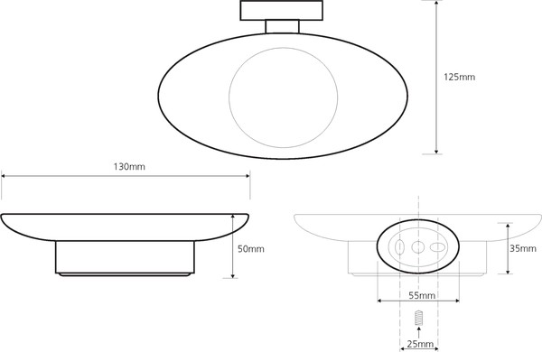 Мыльница Bemeta Oval 118408021