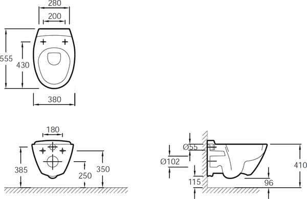 Комплект Jacob Delafon Presquile E5504-NF-M10