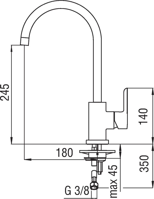 Смеситель Nobili ABC AB87133CR для кухонной мойки