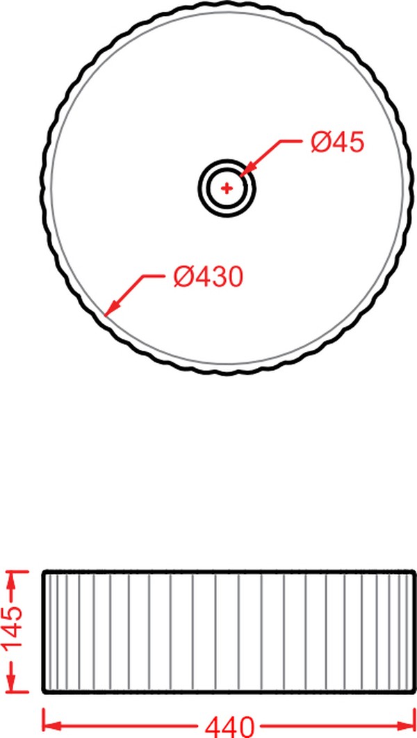 Рукомойник ArtCeram Millerighe OSL010 44 см