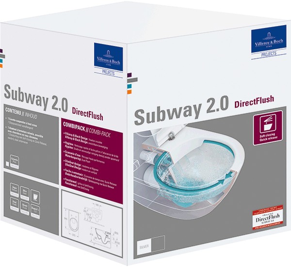 Унитаз подвесной Villeroy & Boch Subway 2.0 5614R201 alpin