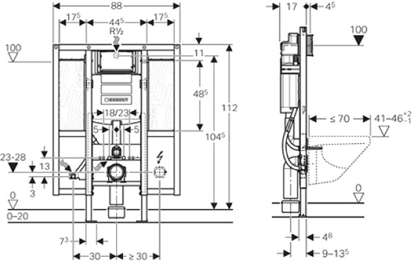 Система инсталляции для унитазов Geberit Duofix 111.375.00.5