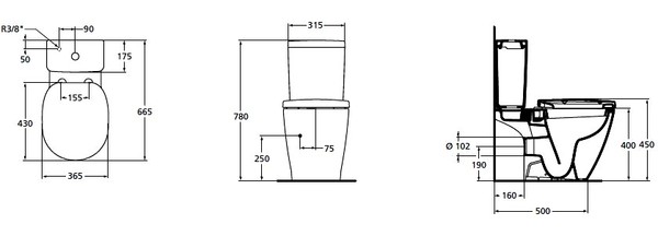 Унитаз-компакт Ideal Standard Connect AquaBlade E042901