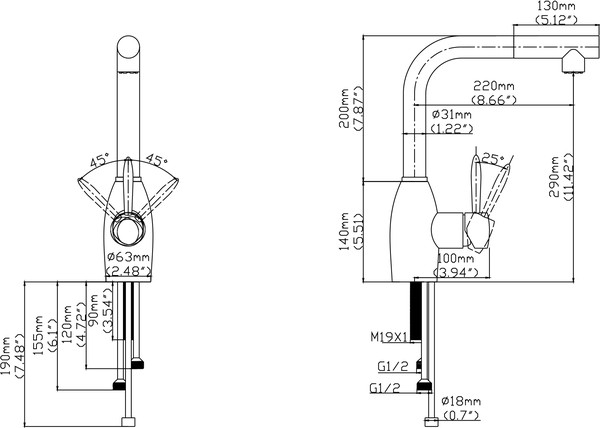 Смеситель Kraus KPF-2140 для кухонной мойки