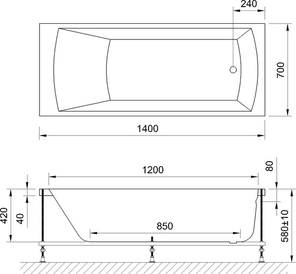 Акриловая ванна Royal Bath Vienna RB 953200 140 см