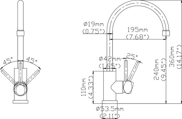 Смеситель Kraus KPF-2160 для кухонной мойки